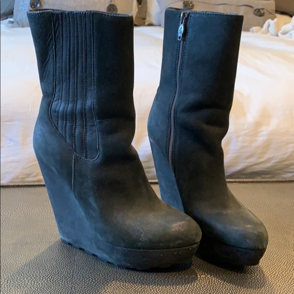 Black wedge ASH boots size 39